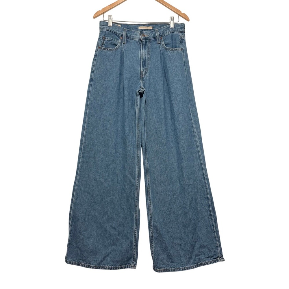 Levi's Women's Baggy Dad Wide Leg Jeans 27 Medium Wash 90s Skater